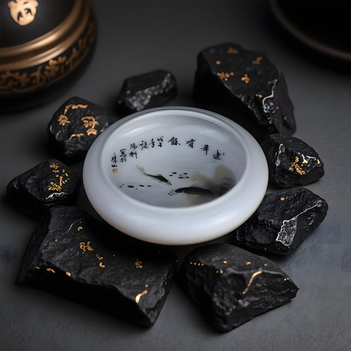 景德镇老厂货瓷手绘瓷器连年有余
