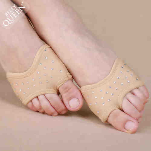 肚皮舞舞娘专用鞋烫钻加厚脚套