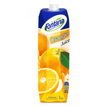 芳塔娜Fontana 橙汁1L*12盒整箱 塞浦路斯进口果汁瓶装饮品