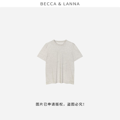 【朵姐臻选】D0321极简天丝棉混纺肌理感软糯亲肤圆领男女同款