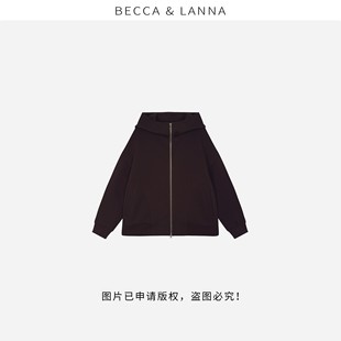 【朵姐臻选】绝绝紫D0168 女士百搭六明治棉空气层连帽鹅绒羽绒服