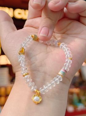 灵隐文创新款爆闪葫芦串珠手链情侣礼物新中式景区文创手串3345