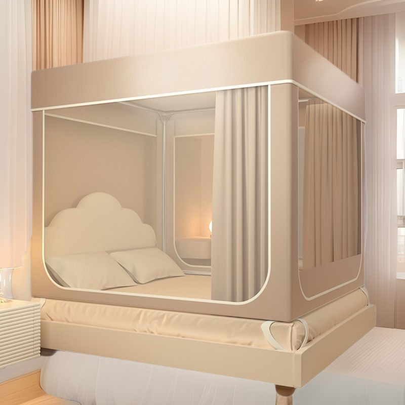 遮光床帘一体式蚊帐家用卧室2025新款帐篷婴儿童防摔免安装蒙古包