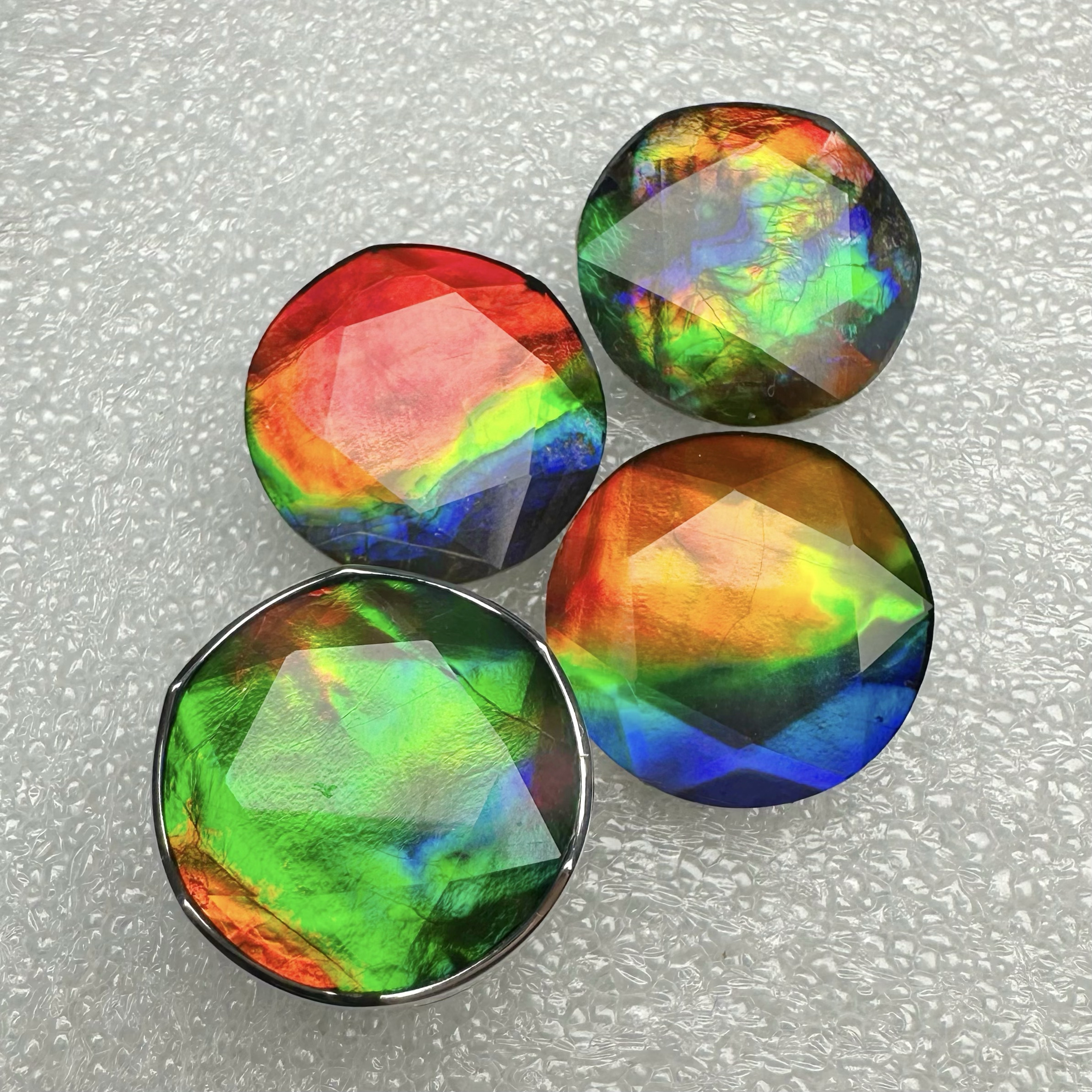 天然加拿大斑彩石大卫星魔盒款925银