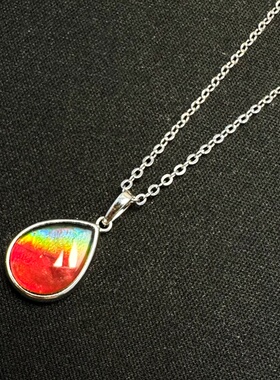 水晶面随机七彩小水滴斑彩石吊坠（非图片款，可挑选）