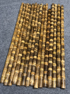 实心龙血金丝竹棍手工打磨密节实心竹子料长60直径2.1到2.3