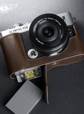 TP原创 真皮奥林巴斯EP7相机包保护套E-P7皮套 手工牛皮手柄配件