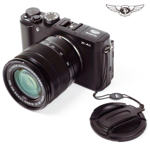 XPRO3 富士XT30ii XS20 XT5 XT50相机镜头盖防丢绳真皮皮贴 XT4
