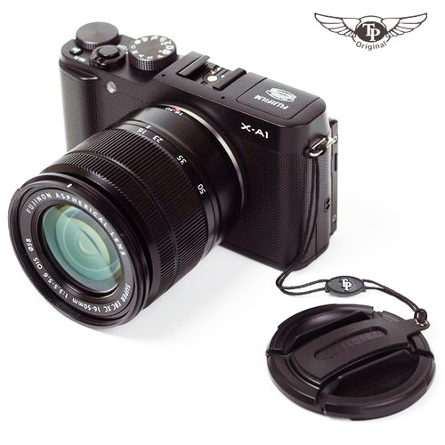 富士镜头盖防丢绳真皮贴xt5Xt30