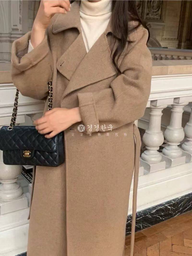 韩国东大门25年秋冬新款时尚百搭毛呢外套大衣女a188