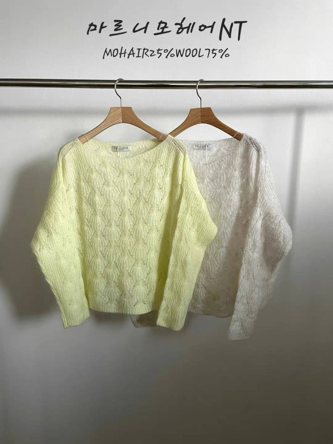 韩国东大门25年春季新款时尚百搭圆领针织衫毛衣女a156