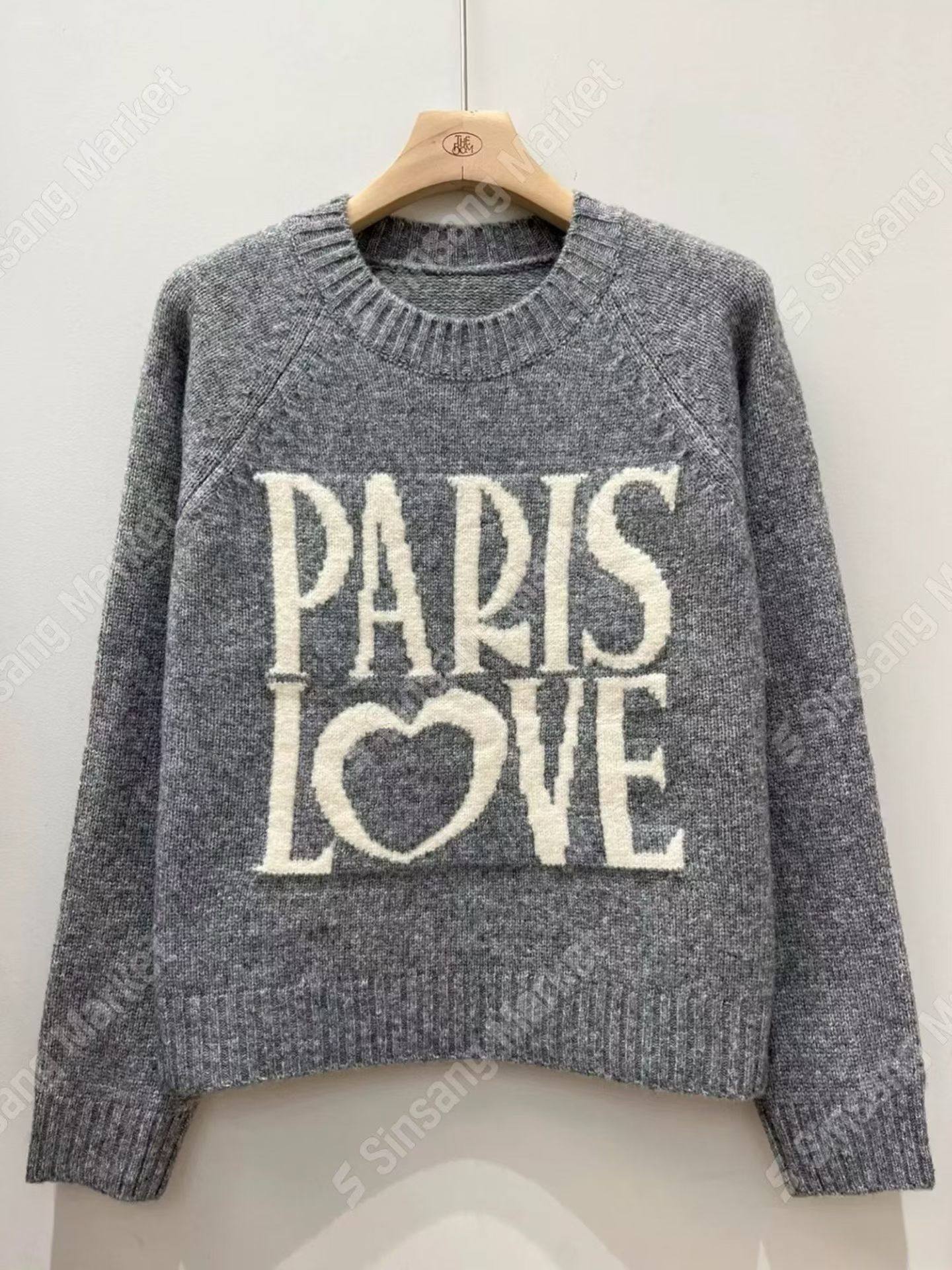 韩国东大门25年春季新款时尚百搭圆领针织衫毛衣女a360