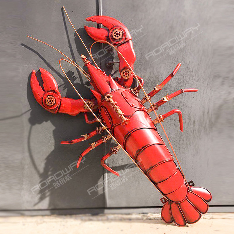 海鲜烧烤仿真小龙虾店门头工业风金属墙面挂件立体模型摆件装饰品,家居饰品,壁饰,淘宝优惠券,粉丝福利购,淘宝优惠卷