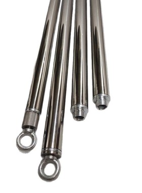 Car tent pole28mm不锈钢车顶天幕横杆多节遮阳棚侧帐杆双头圆环