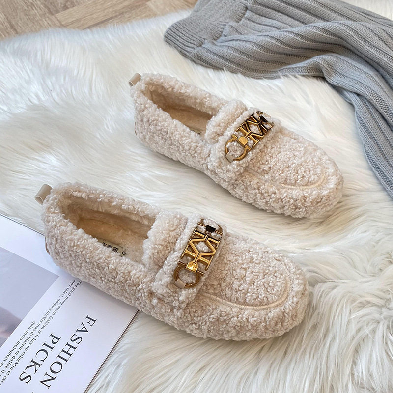 毛毛鞋女冬季外穿2025新款小香风女鞋雪地靴保暖棉鞋豆豆鞋一脚蹬,女鞋,浅口单鞋,淘宝优惠券,粉丝福利购,淘宝优惠卷