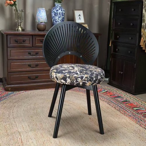 实木客厅餐桌椅卧室学习椅休闲椅子旋转贝壳化妆椅靠背电脑椅