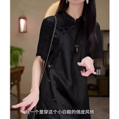 女装 国风改良版 2025夏季 胖mm显瘦高级感新中式 旗袍连衣裙 新款 大码