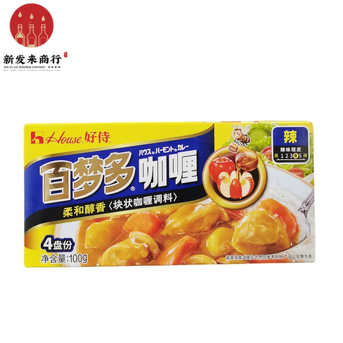 【整箱包邮】百梦多咖喱块辣味100g*30盒