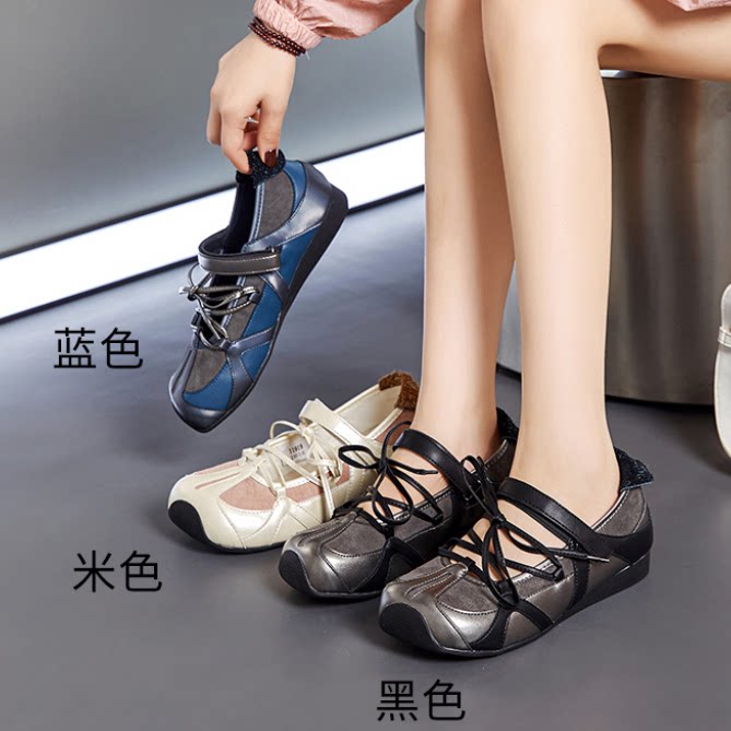 内增高真皮玛丽珍夏季百搭单鞋