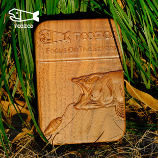 TOOZOO天宗手作北美黑胡桃溪流饵盒首创强磁设计3D手绘雕刻路亚盒