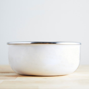 搪瓷小白碗带盖饭汤碗北欧风格 拌饭沙拉家用上班保鲜碗宝宝可加热