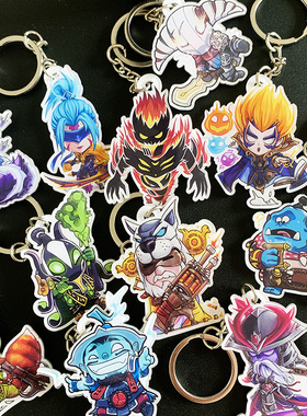 dota2手办刀塔2周边卡尔蓝猫影魔蓝胖BKB剑圣跳刀饰品钥匙扣挂件