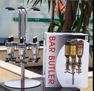 直销BAR BULTER饮料红白啤酒机酒吧餐厅6头旋转倒酒架分酒器洋酒