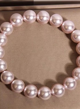 高级感新中式白色珍珠手链女轻奢小众曼塔玫瑰贝珠手串送闺蜜礼物