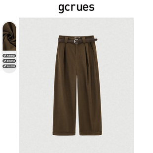 女宽松哈伦裤 高级感西裤 西装 垂感休闲长裤 裤 gcrues秋冬高腰阔腿裤