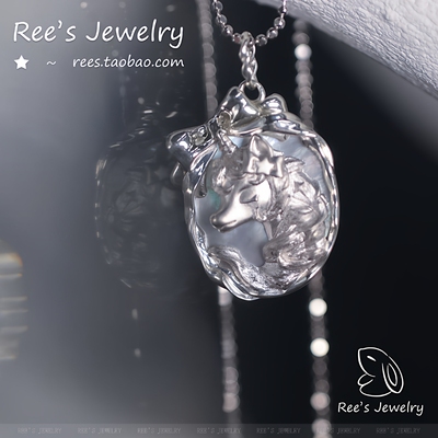 小众原创独角兽母贝吊坠925纯银