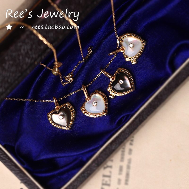 日系黑白蝶貝18k金珍珠尖晶吊墜