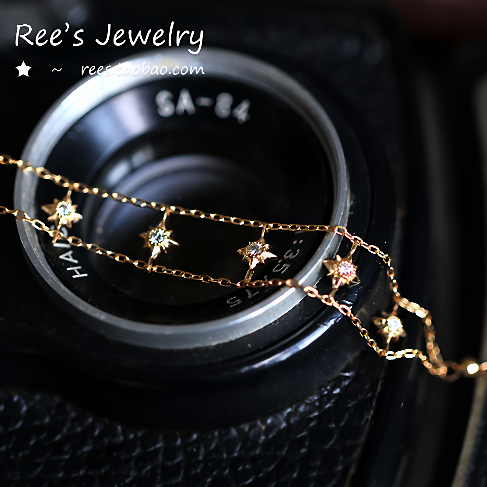 原创设计可调节钻石18k金手链