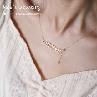 18k黄金镶钻动物日系轻奢项链可调节 狂欢马戏团 原创 Rees