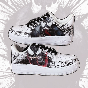 手绘篮球鞋 子订制af1改色DIY漫威毒液aj1致命守护者venom定制改鞋