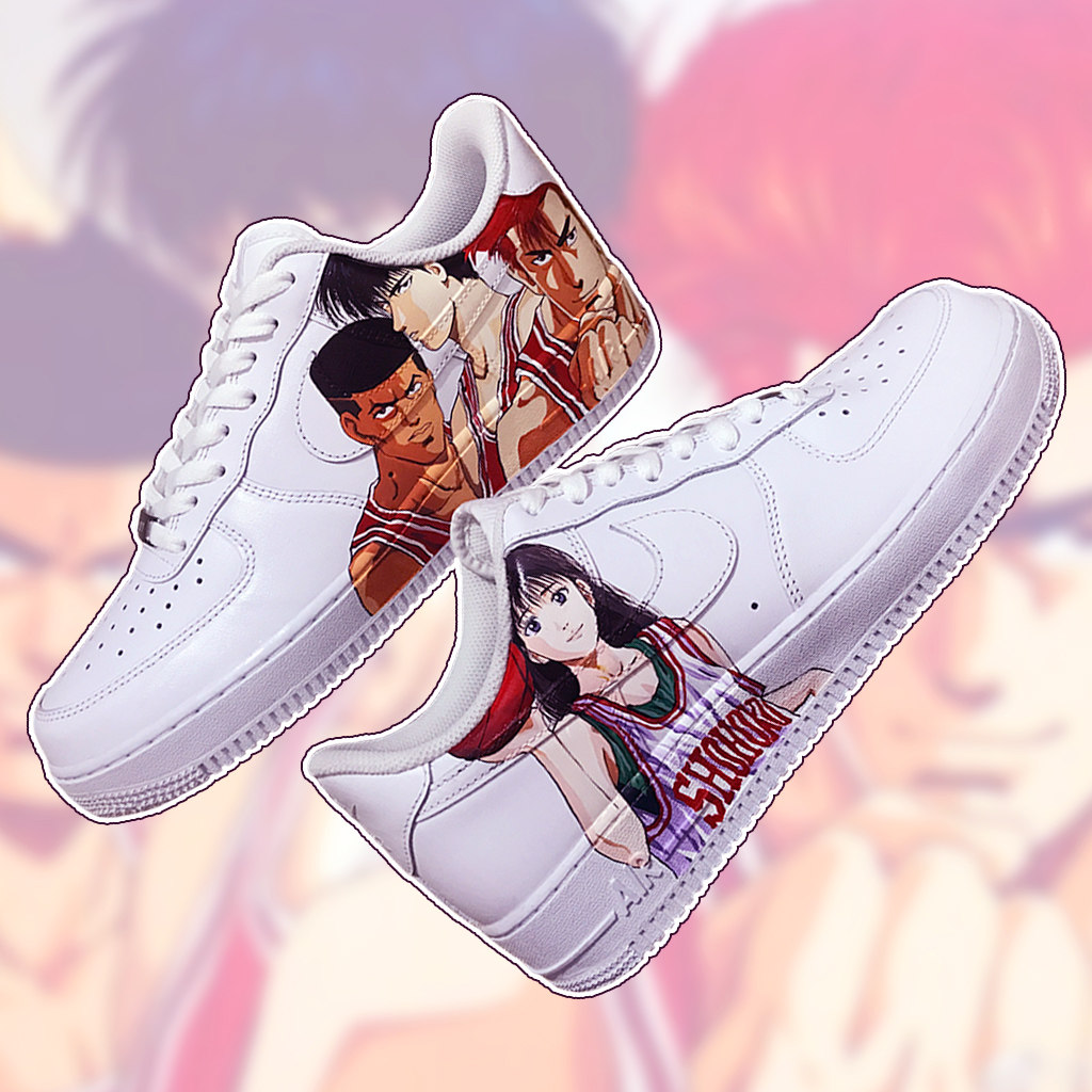 hp定制球鞋diy手绘画空军一号af1改色灌篮高手彩绘晴子篮球漫画鞋