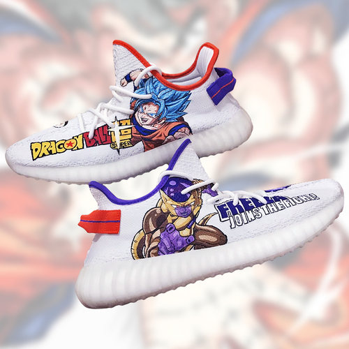 DIY画手绘鞋定制弗利萨悟空龙珠z