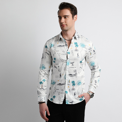 尖领长袖轻奢免熨烫花衬衫热销