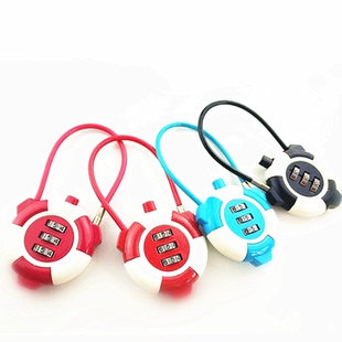 滑雪包滑雪板密码锁钢丝挂锁迷你超细防剪行李箱滑雪板保养工具