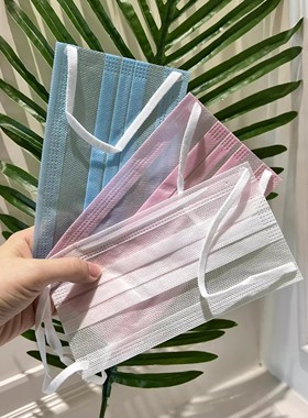 一次性口罩超薄款透气一层二层极薄夏季防晒单层白色男女独立包装