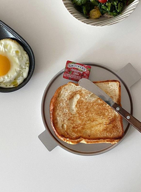 设计感vatya联名 韩国制polaathome餐盘早餐盘双耳点心托盘备餐盘