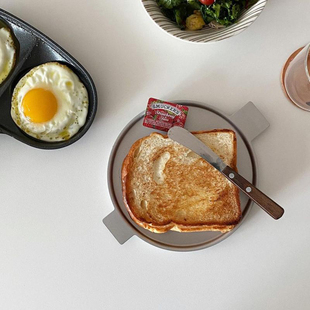 设计感vatya联名 韩国制polaathome餐盘早餐盘双耳点心托盘备餐盘