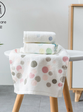 棉之爱 全棉提花童巾 割绒童巾 柔软吸水 简约可爱 25*50cm M4002