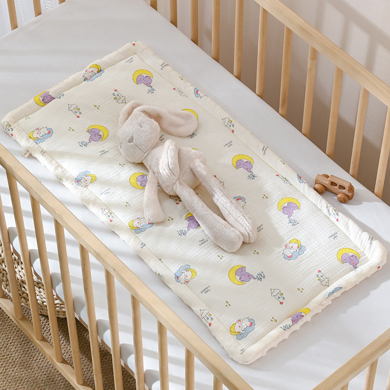 婴儿推车垫子柔软加厚坐垫保暖棉床垫纱布豆豆绒宝宝褥子棉垫