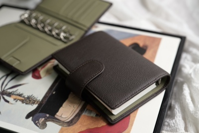 橙手帐【抹茶拿铁】a7a6奇葩a6牛皮活页手帐本