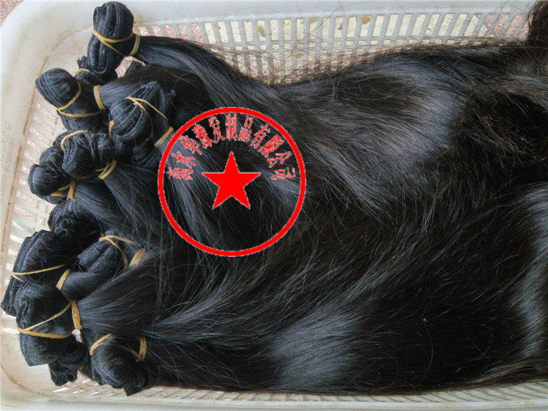 真发发帘子真人发丝 来料加工人发发帘发条发片马尾可烫染长直发