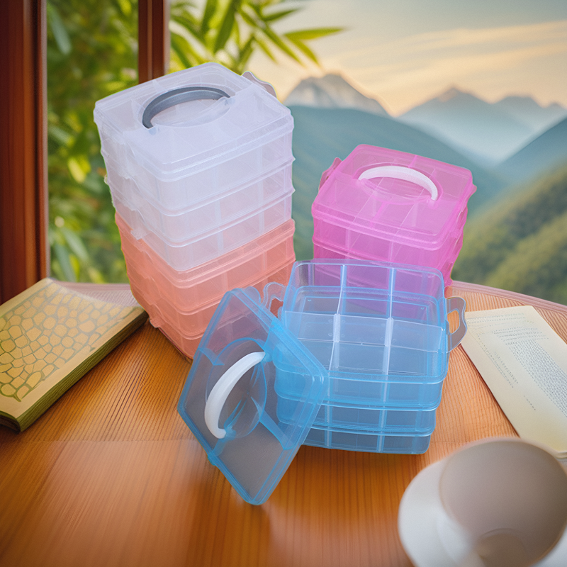 手提分格首饰收纳盒小号