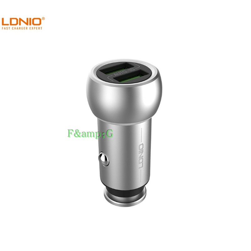 LDNIO力德诺C401 优质锌合金3.6A双USB车充 小钢炮车载充电器