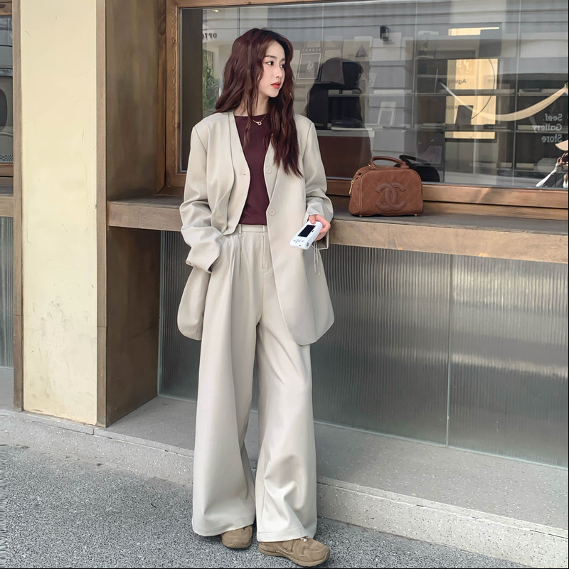 26春款假两件西装裤子套装2B143-25076-P175-K268,女装套装/套裙,2B143