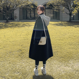 现货双十一主推可脱卸针织帽长款尼大衣283-8301-P155-K238，女装毛呢外套，浙宝283