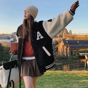 拼接棒球服羊羔毛（加棉）2B143-2343-P160-K228图片